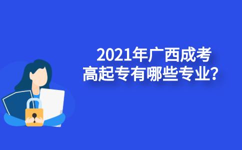 2021年广西成考高起专有哪些专业？